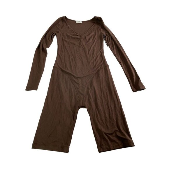 GEEL Ghauri One Piece Romper Bike Shorts Long Sleeves Soft Base NWT Brown M 28-2 - Picture 2 of 13